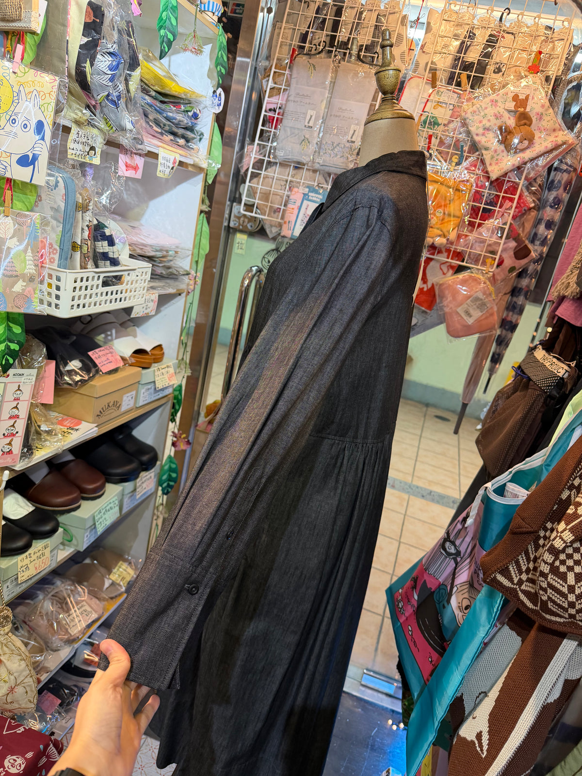 Denier 6oz Black Denim Dress, made in Japan