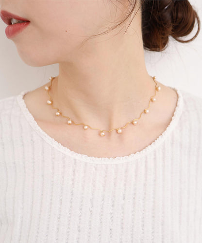 Latelier du savon Gold Freshwater Pearl Necklace, made in Japan