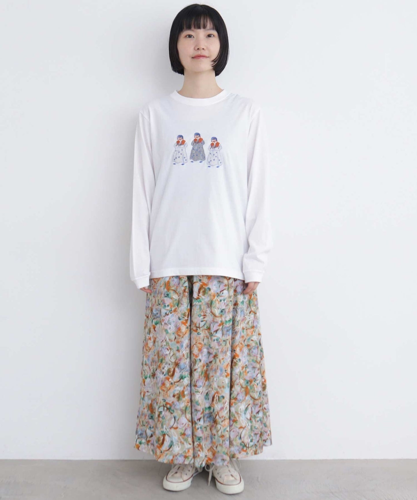 Sale- l'atelier du savon Grandma Embroidery T-shirt, 2 Colors