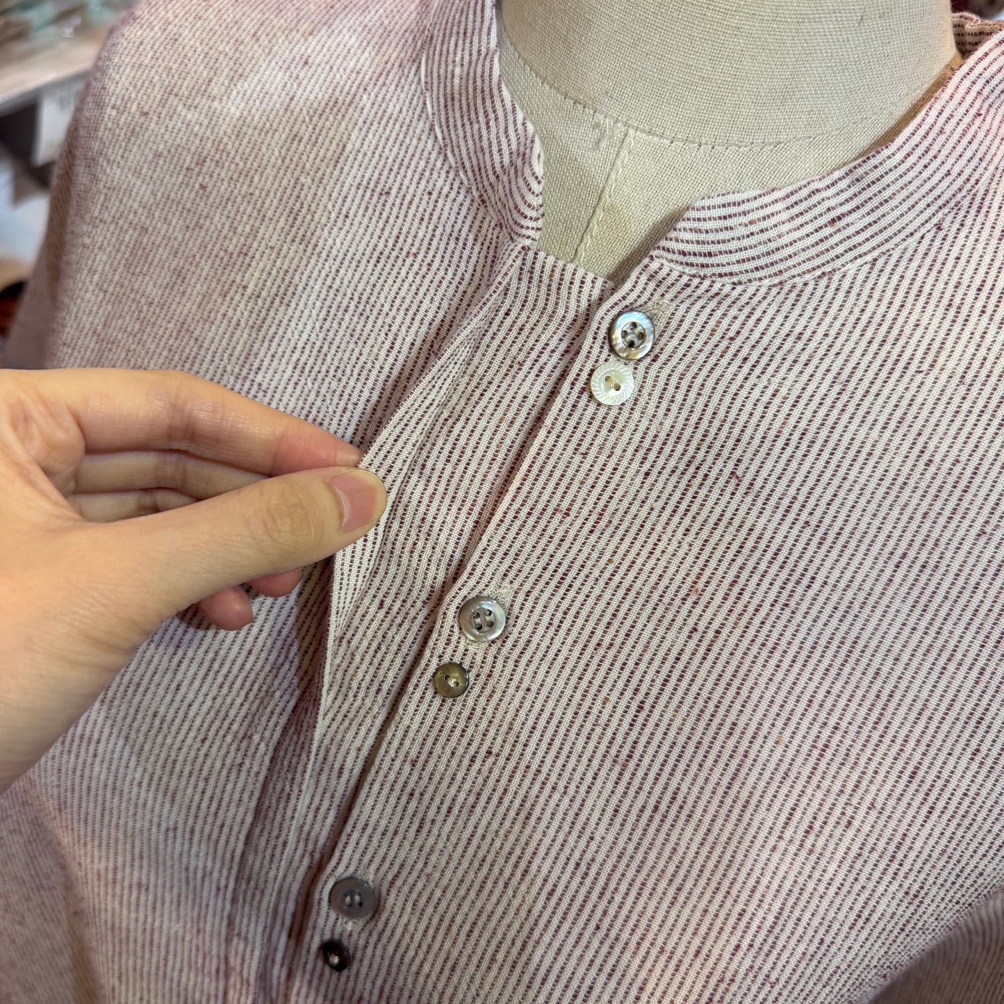 VM Wine Striped Shirt, made in Japan