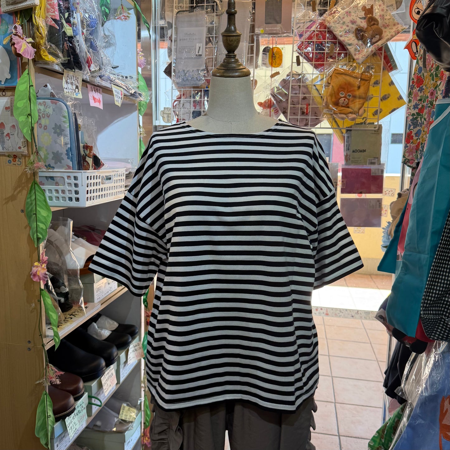 Ichi Black Striped T-shirt, made in Japan