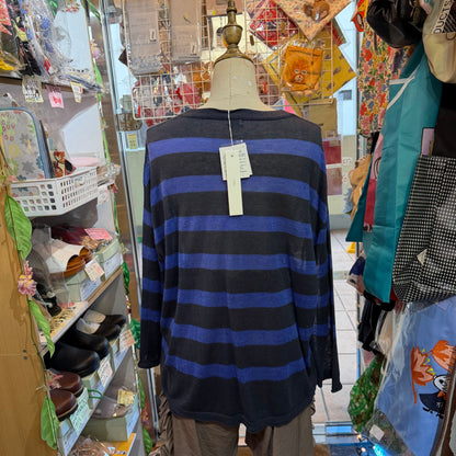 Ichi Linen-Blend Sheer Striped Cardigan, 2 Colors