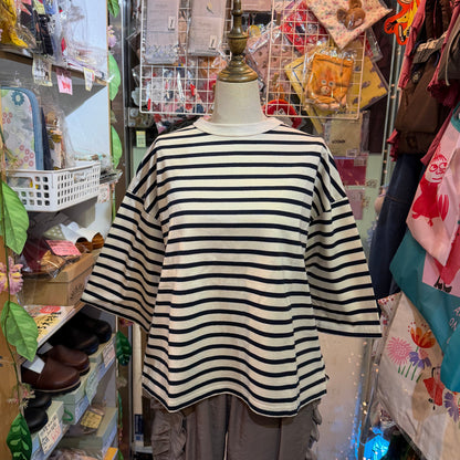 Days Striped T-shirt, 3 Colors, made in Japan