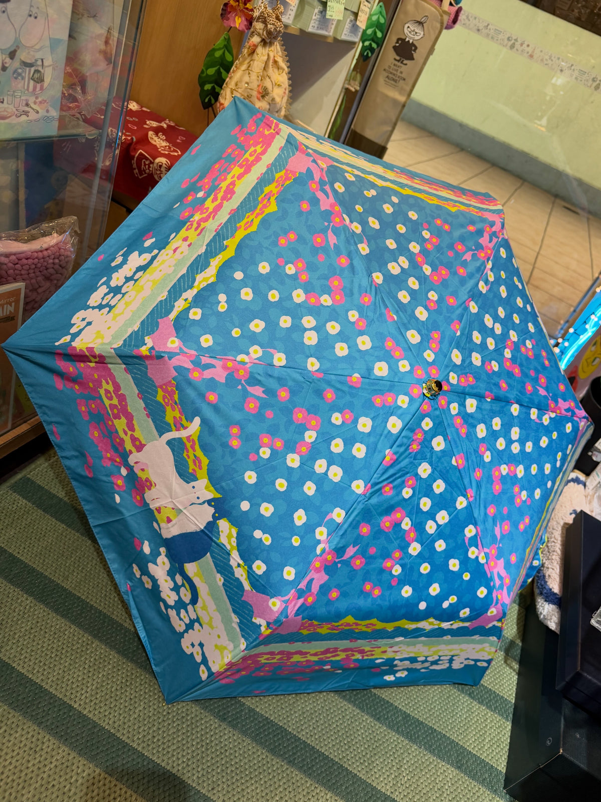 宮下和 Miyashita Nodoka x Soleil Cat pattern Folding Umbrella, Sunny and rainy days,  UPF50+ UV 100% Cut