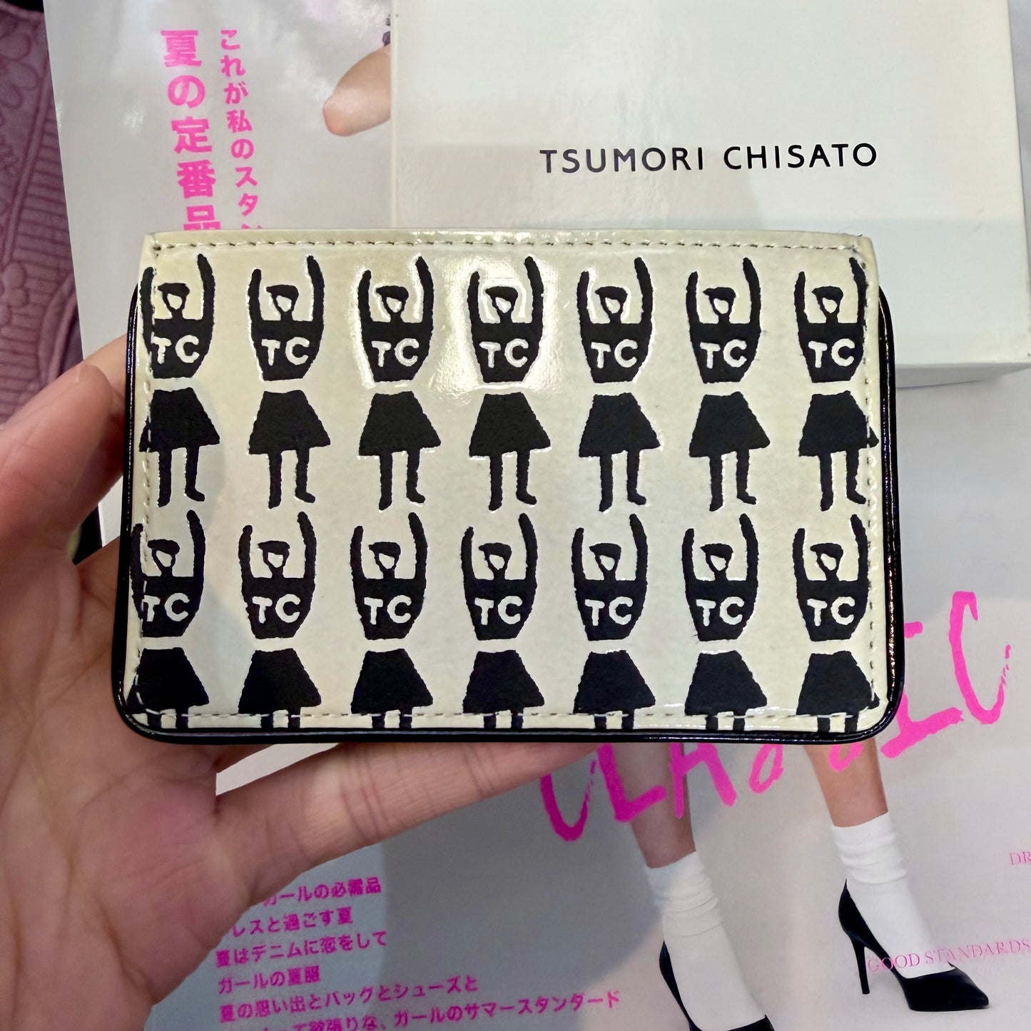 Sale- Tsumori Chisato Leather Card Holder with Box, made in Japan