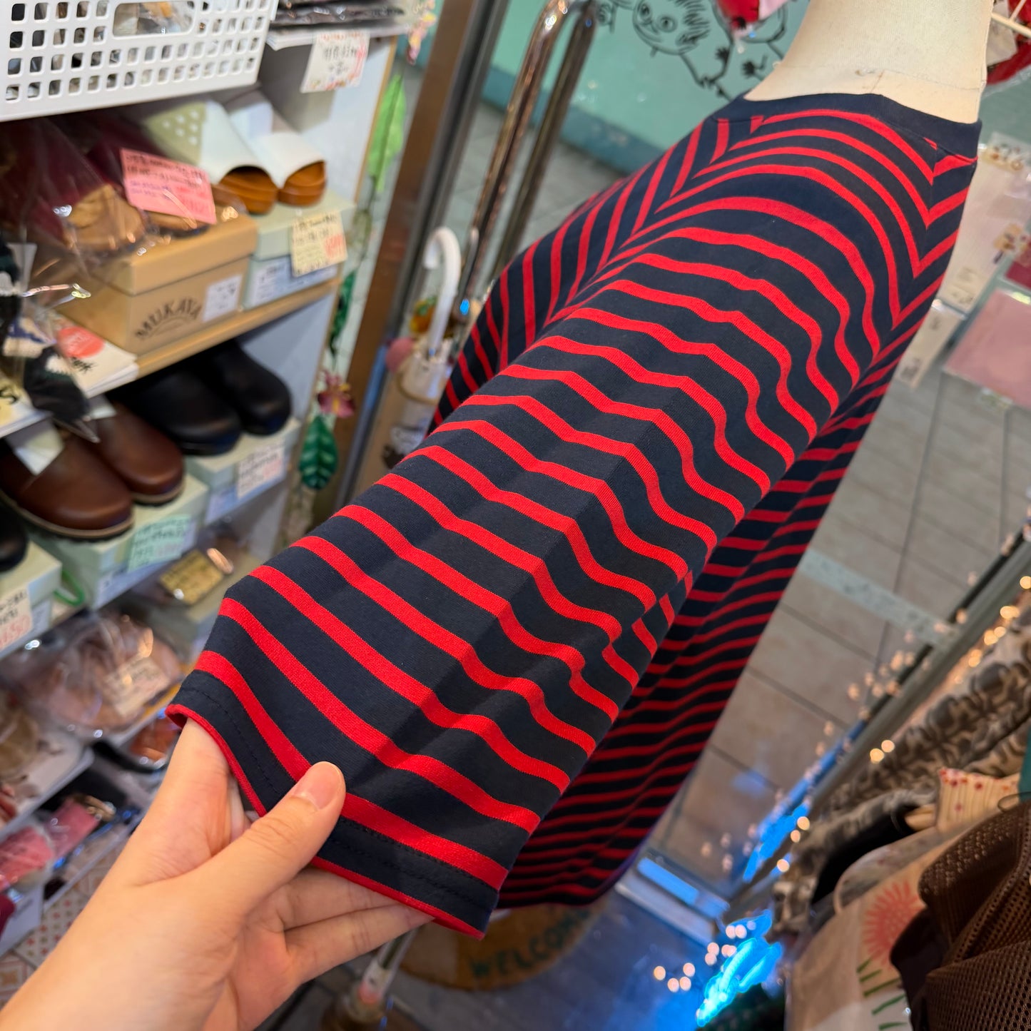 Nachukara Striped T-shirt, 2 Colors, made In Japan