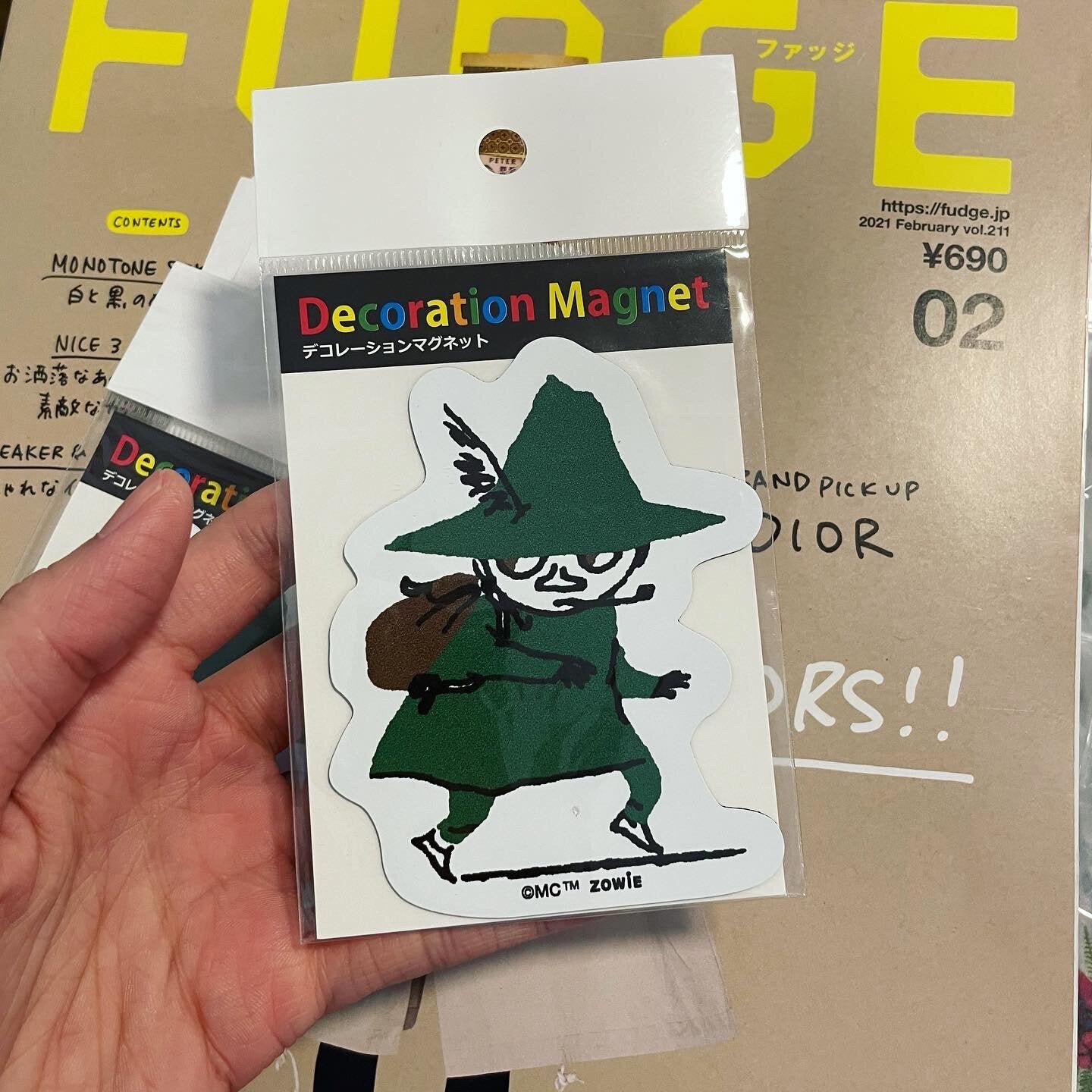 Little My and Snufkin Decoration Magnet, made in Japan