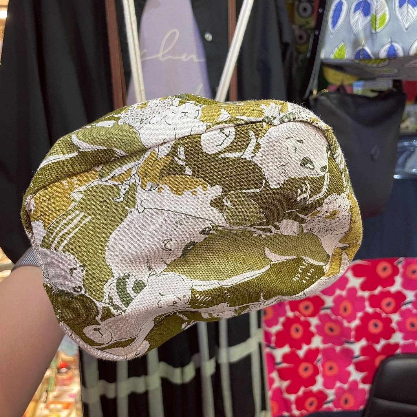 Handmade Animals Prints Bucket Bag, fabric from Japan
