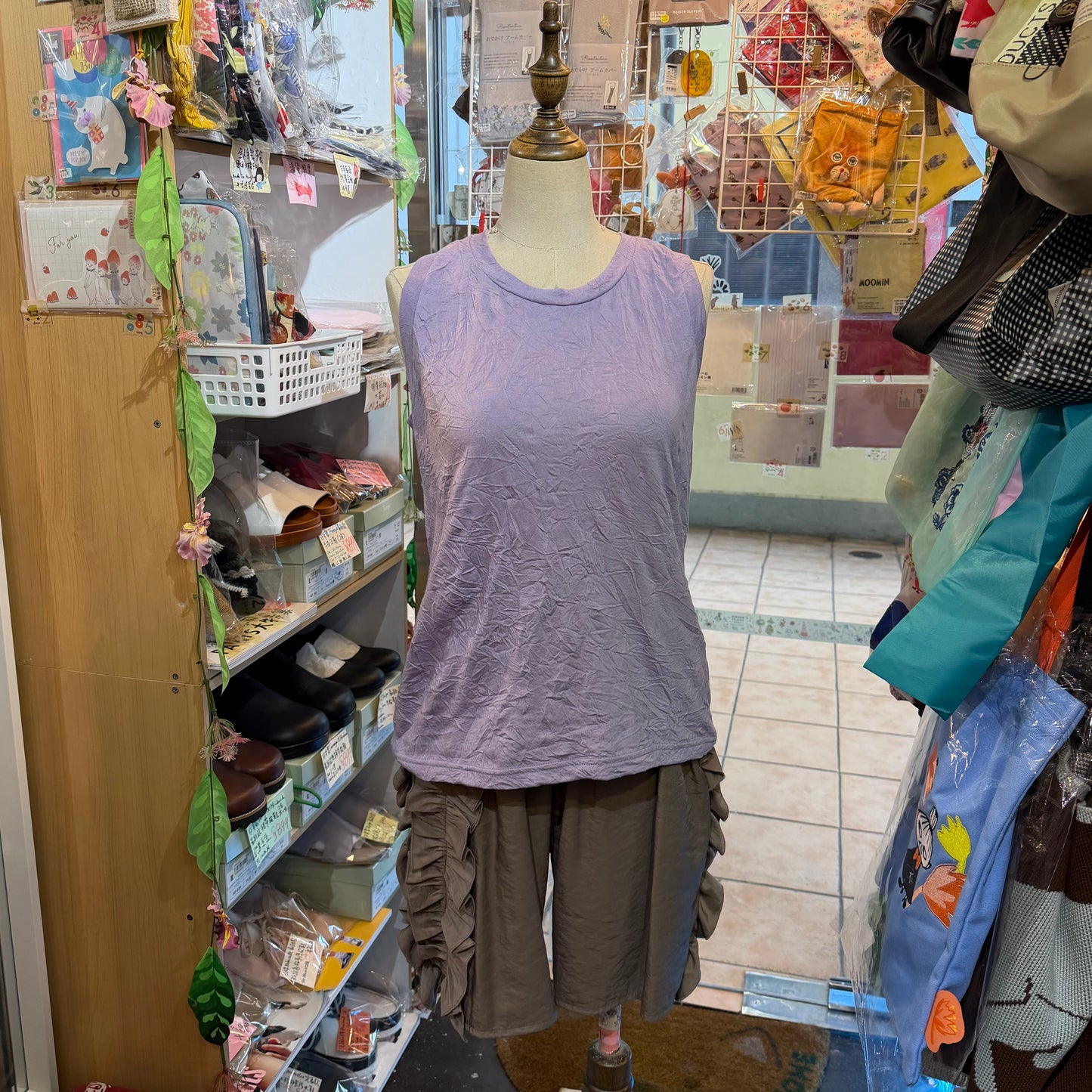 Ichi Cotton-blend Vest Tank Top, 3 Colors, made in Japan