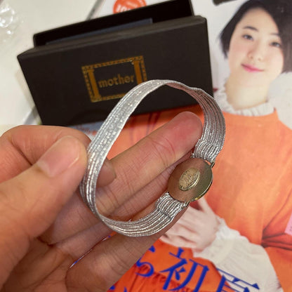 $99 only- mother Silver Watch Gomme Bracelet