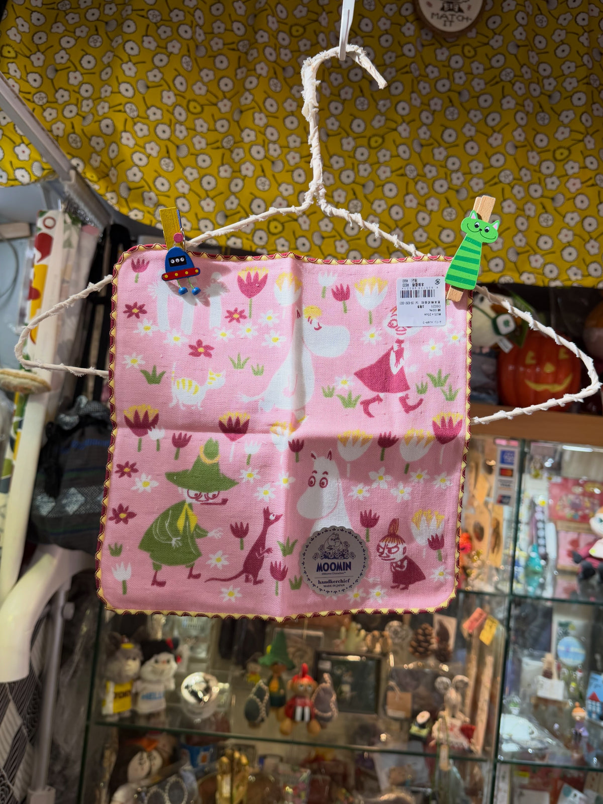 Moomin Friends and Little My Out for a Walk Handkerchief, Towel, Made in Japan