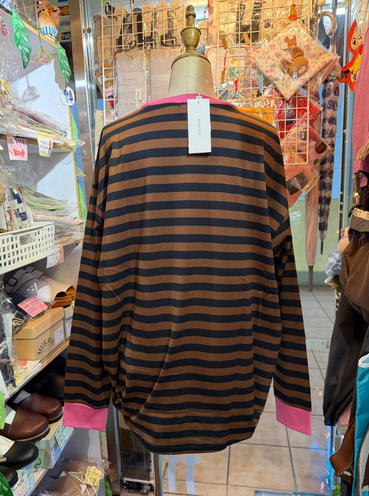 Diaries Striped Long T-shirts 2 Colors, made in Japan