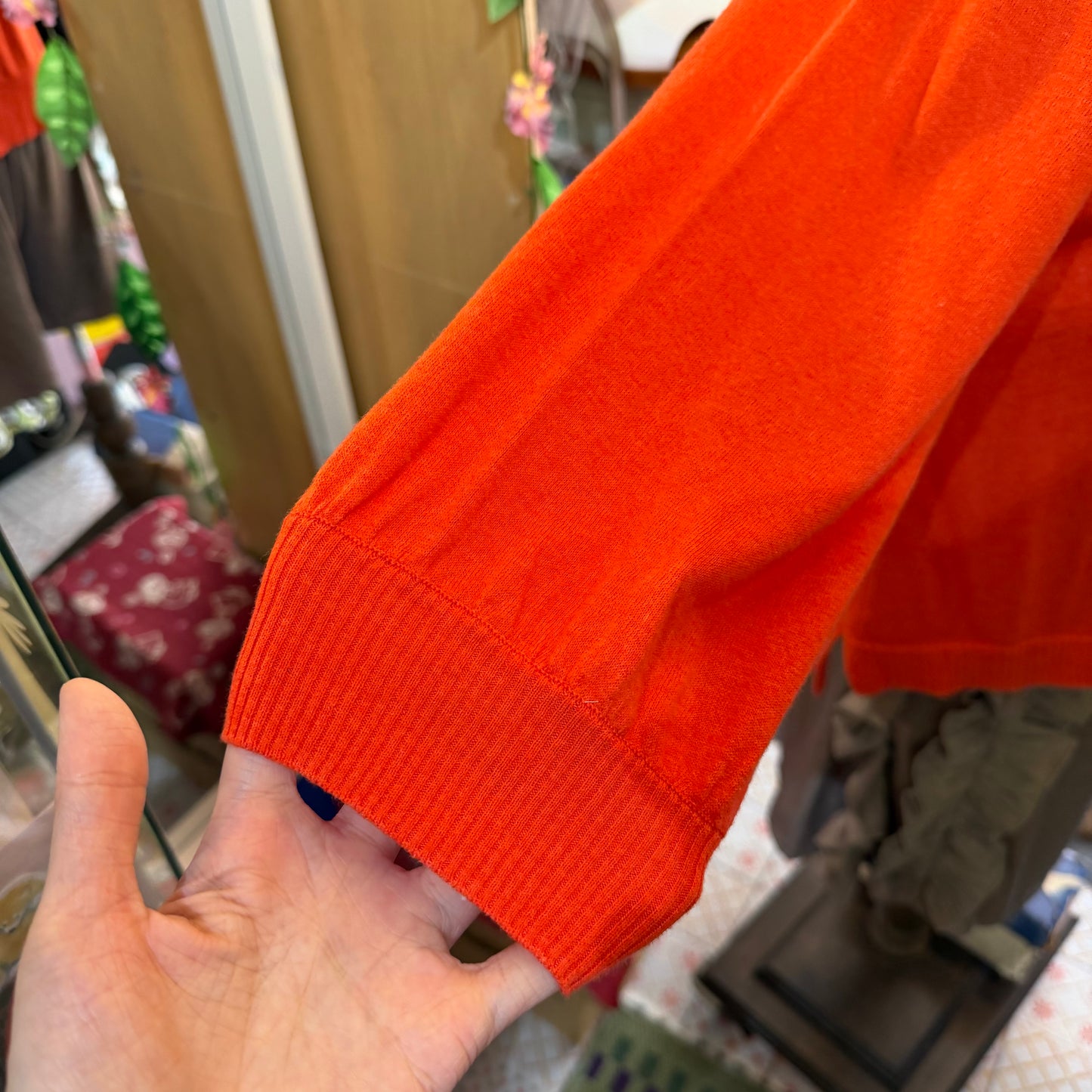 Tumugu Red Frill Cardigan