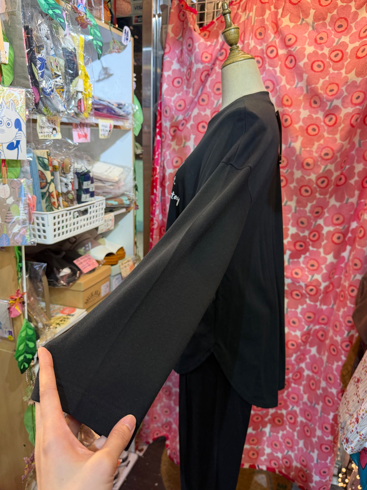 (G) Black Long T-shirt, made in Japan