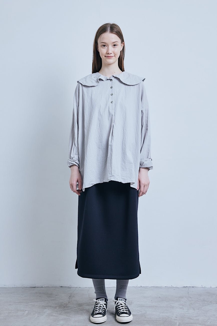 (g) Round Collar Shirt, 2 Colors, made in Japan