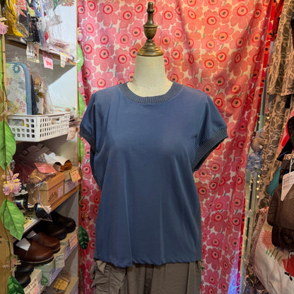 Sale- Munich Blue Blouse, made in Japan