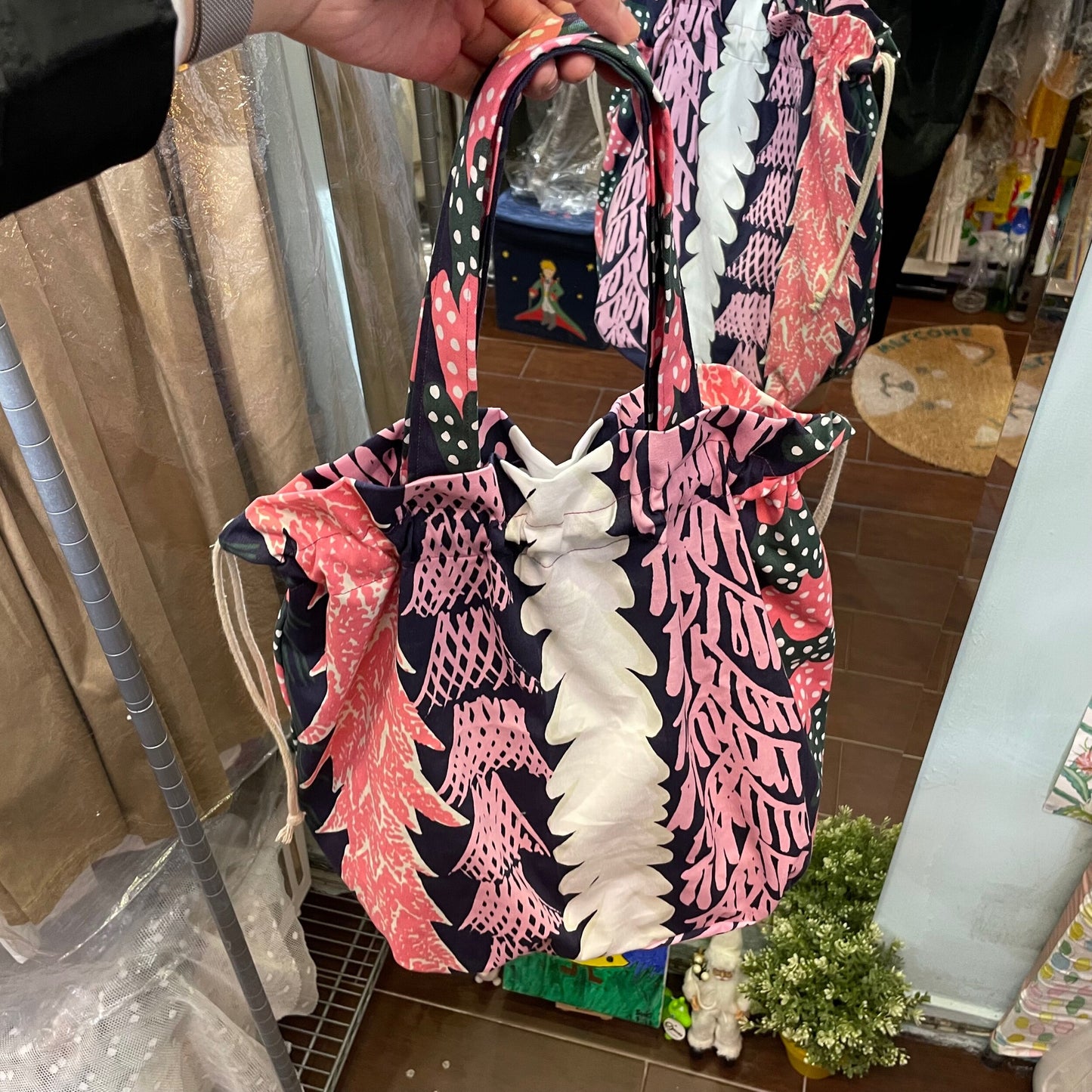 Handmade Metsa -森 2Way Bag, Fabric from Japan