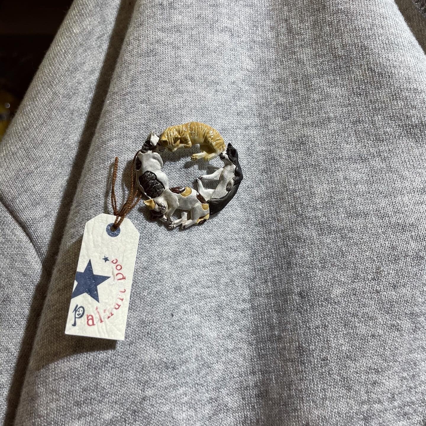 Palnart Poc Cats Brooch, made in Japan