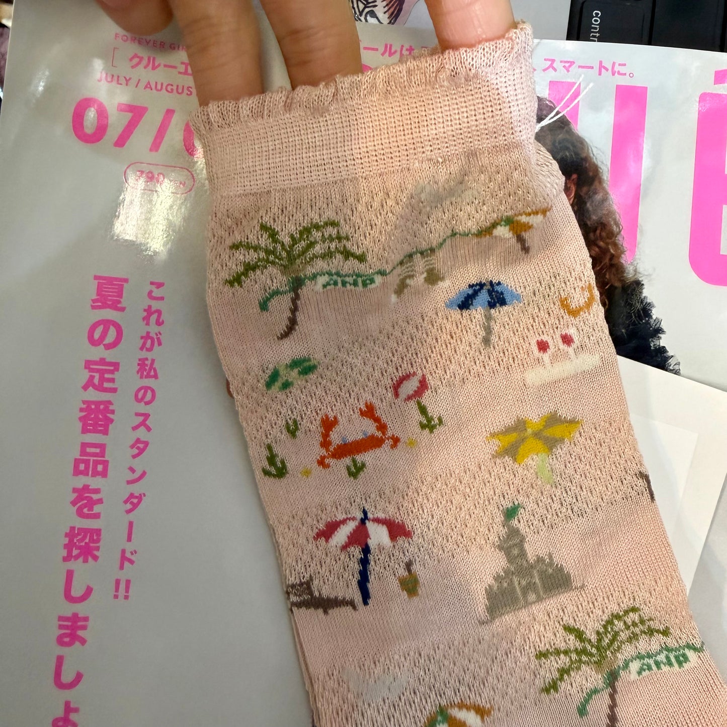 Antipast Summer Beach Pink Socks, made in Japan