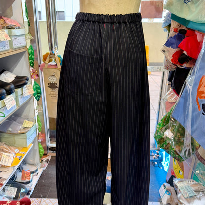 Franky Grow Twill Striped Navy Pants, Size F2, made in Japan