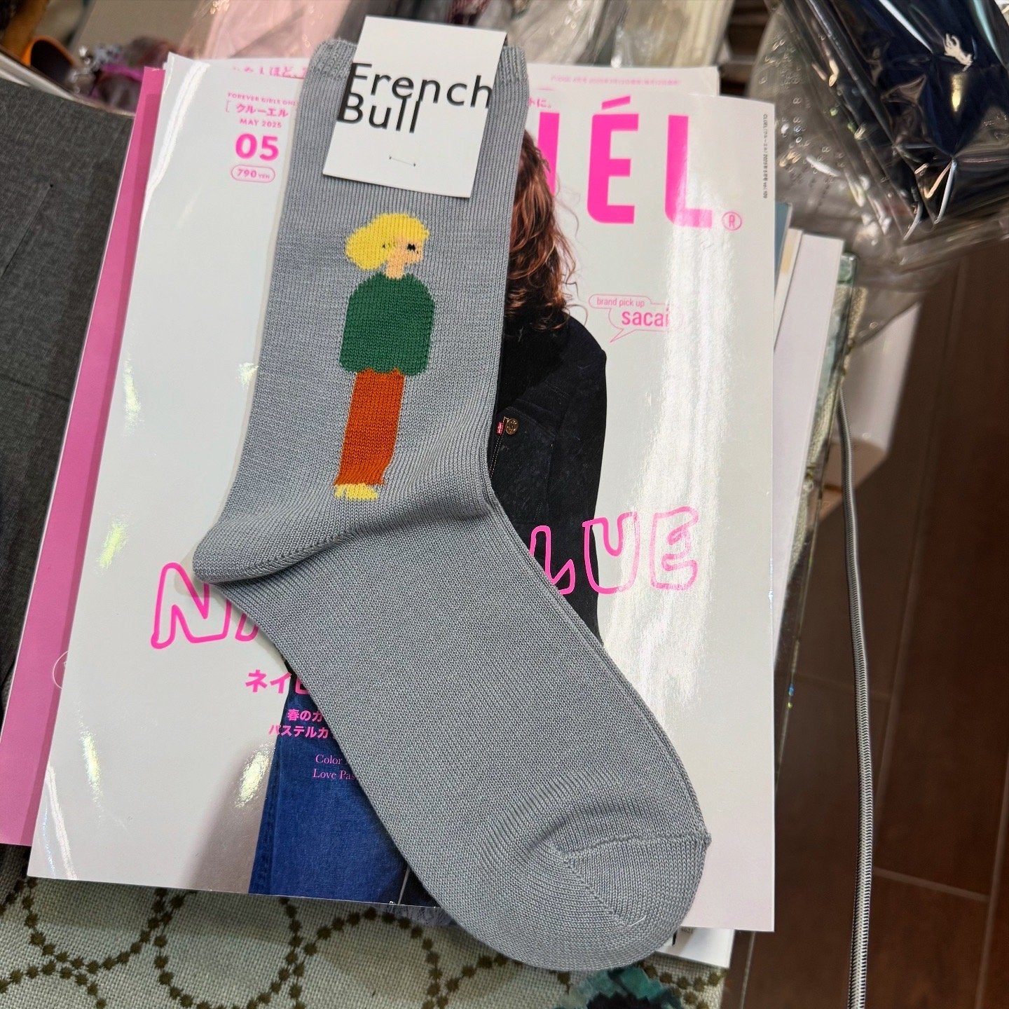 French Bull Girl and Boy Socks, 2 Colors, made in Japan