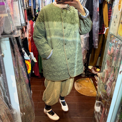 Sale- Haupia Dogs Embroidery Green Coat, made in Japan