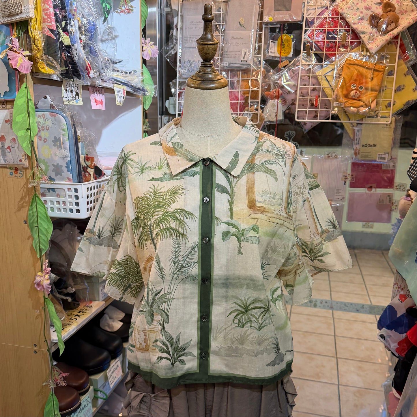 Bon Vieux Temps X Deveaux Summer Print Shirt, made in Japan
