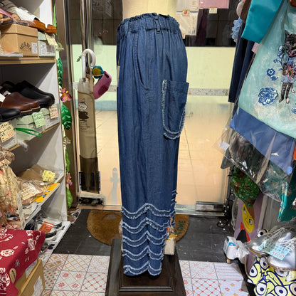 Sale- Tumugu Denim Wide-leg Pants