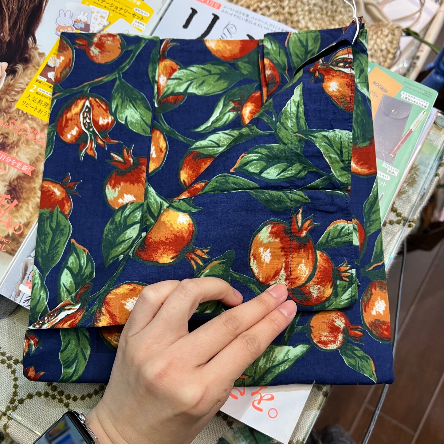 Sale- Ichi Pomegranate Tote Bag, 2 Colors, made in Vietnam