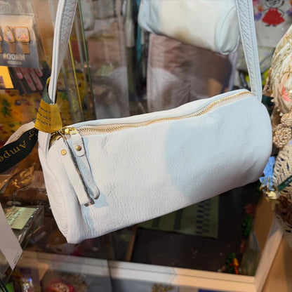 Sale- Ampersand Ivory Leather Bag, made in Japan