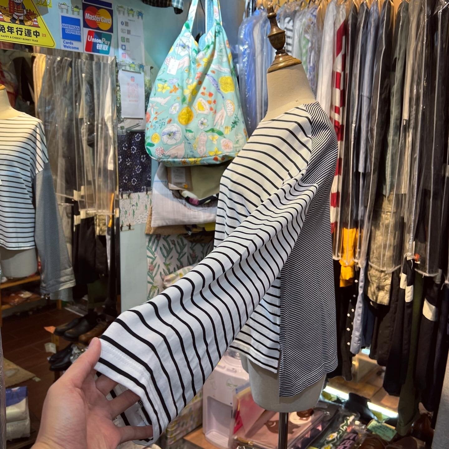 EXTRA20- Diaries Black Striped T-shirt, made in Japan