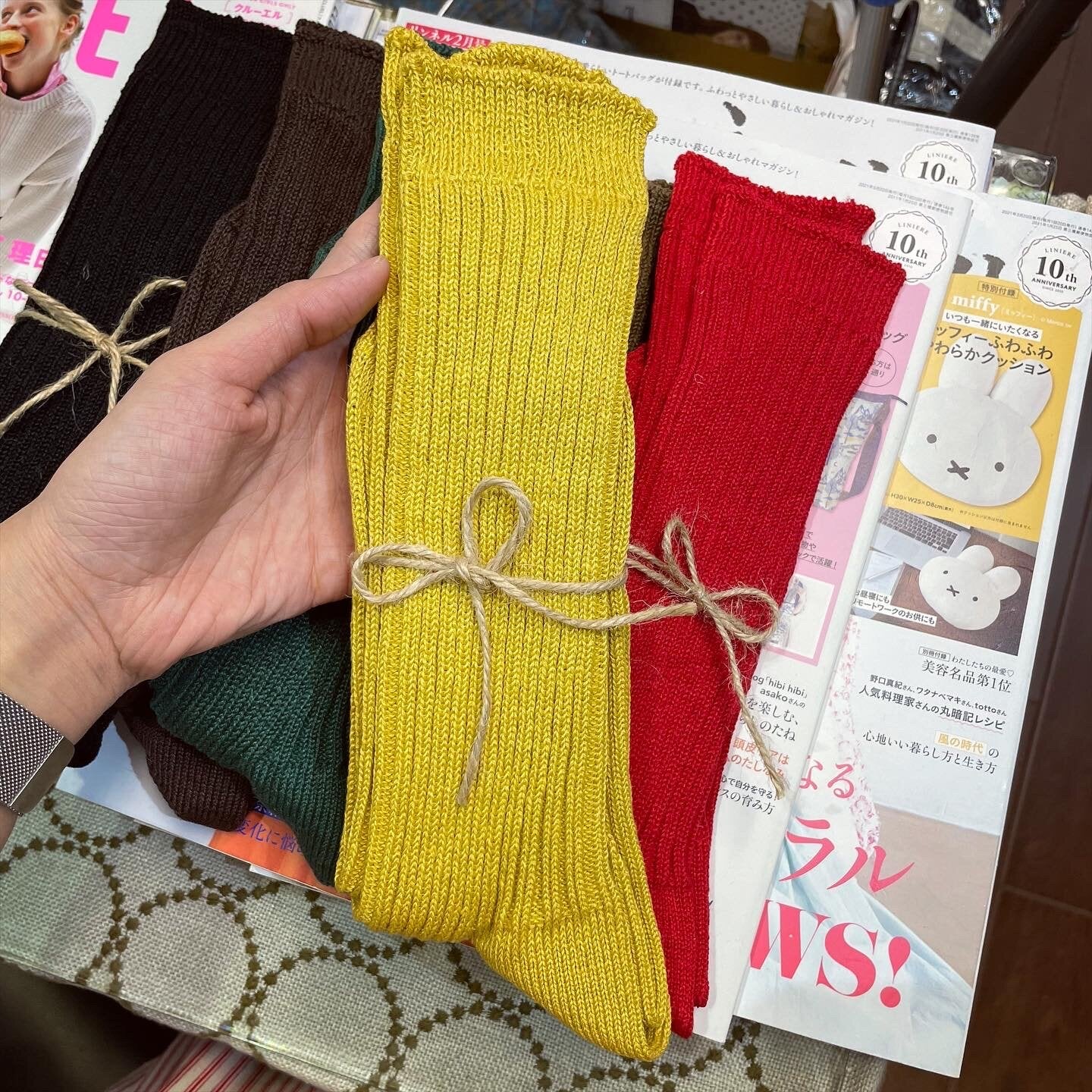 Ichi~ Loiter Long Linen Socks, 10 Colors, made in Japan