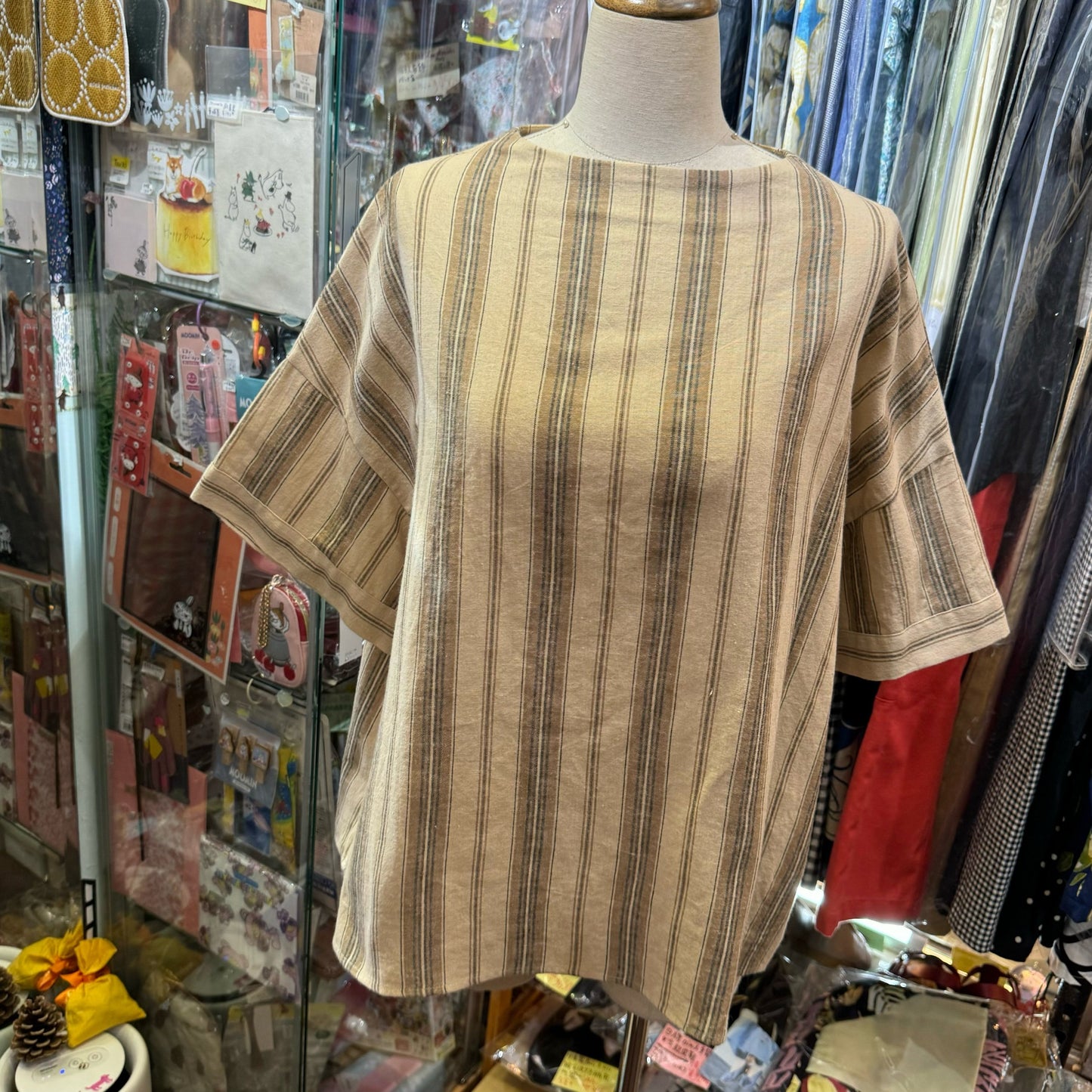 EXTRA20- Lueuf Stripe Top, 2 Colors, made in Japan