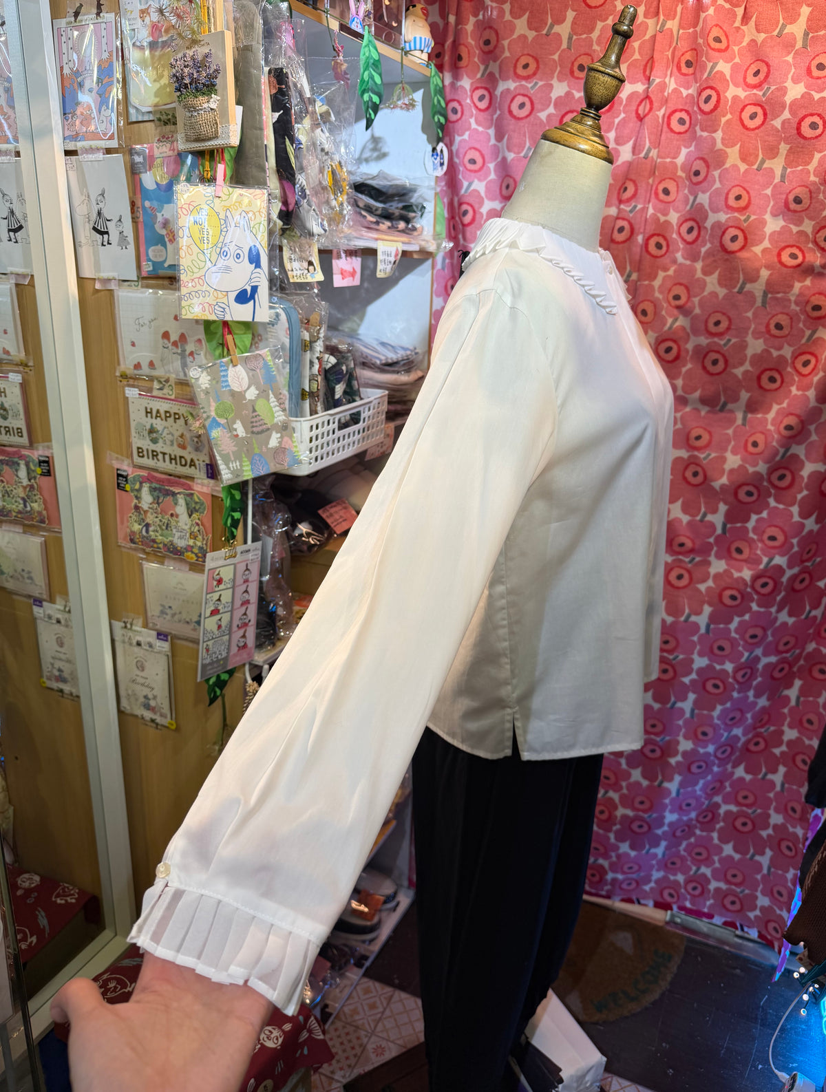 Mizuiro Ind Frill Collar Shirt, 2 Colors, made in Japan