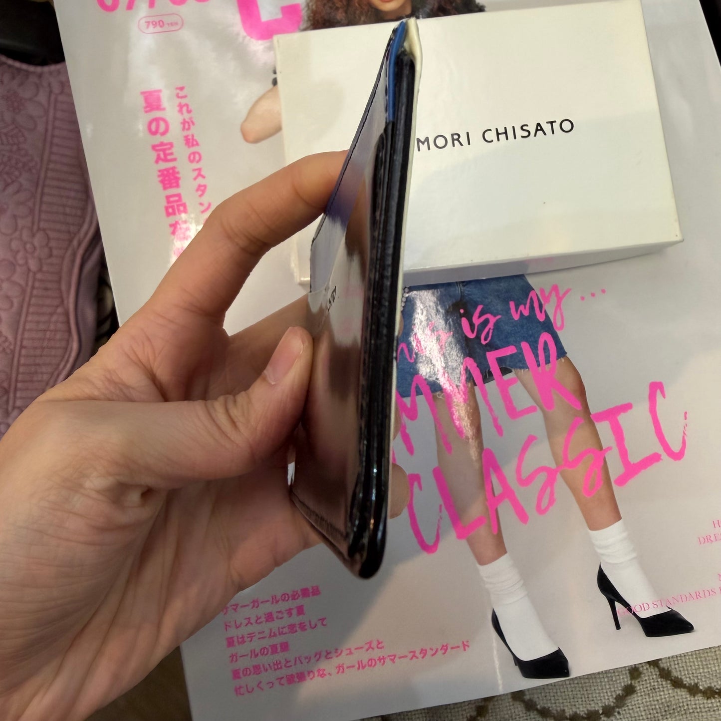 Sale- Tsumori Chisato Leather Card Holder with Box, made in Japan
