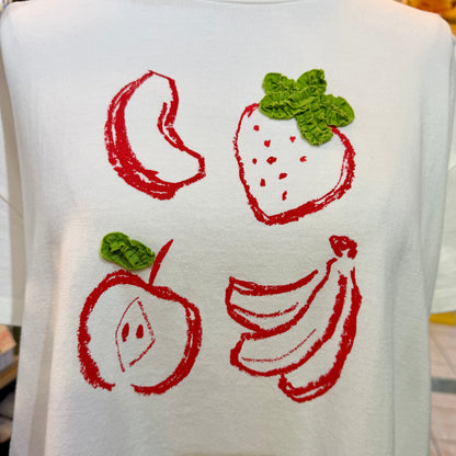 Latelier du Savon Fruits White T-shirt, made in Japan