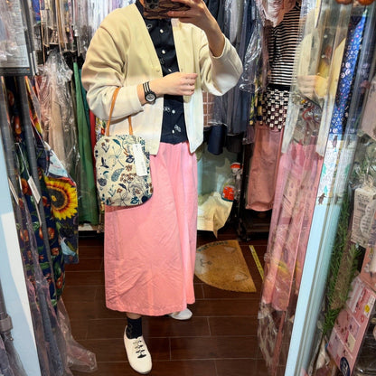 Muuc Embroidery Floral Small Handbag, 2 Colors, made in Japan