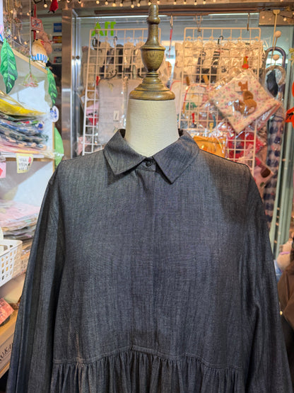 Denier 6oz Black Denim Dress, made in Japan
