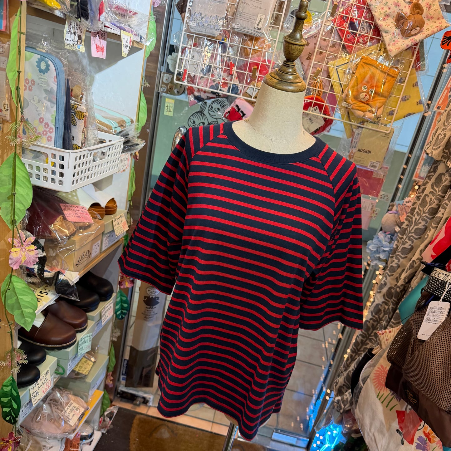 Nachukara Striped T-shirt, 2 Colors, made In Japan