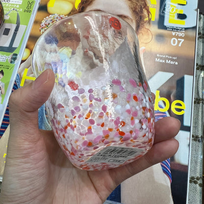 津軽 Handmade Sakura Glass, 260ml,  made in Japan