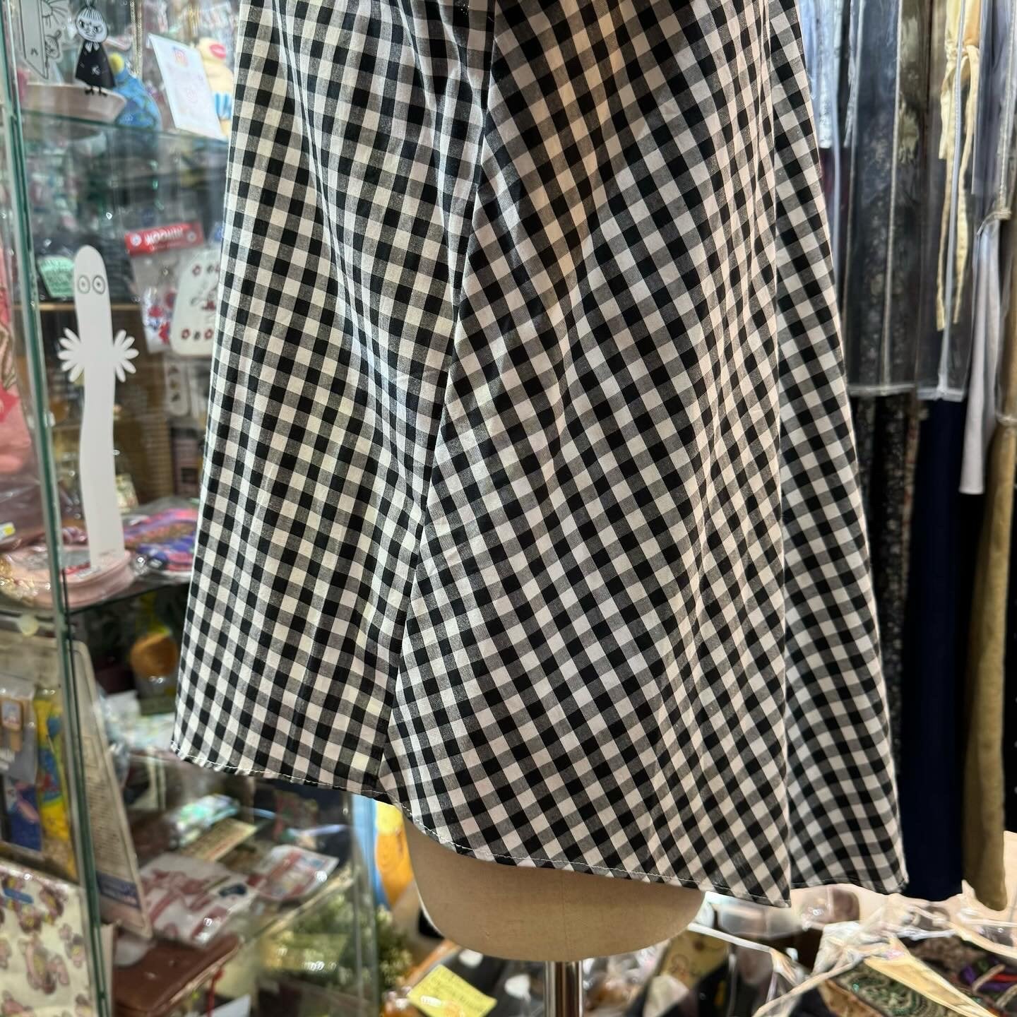 Sale- Drowse and Yet… Checked Ribbons Shirt, made in Japan