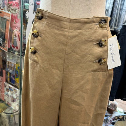 Vent d Ouest Beige French Linen Pants, size 40,  made in Japan