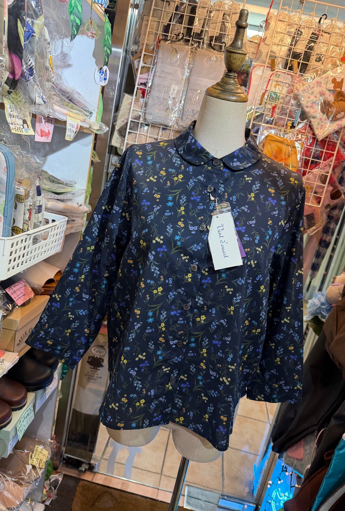 Vent d ouest X Liberty London Navy Floral Shirt, made in Japan