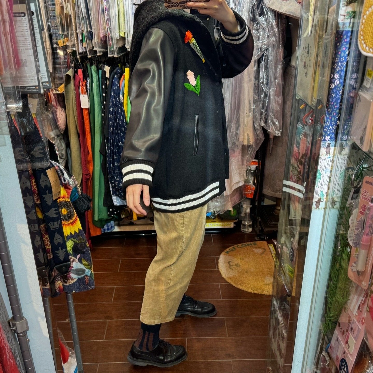 Sale- bedsidedrama 冬に咲く花 Flower Sailor Stadium Jacket, Size 2, made in Japan
