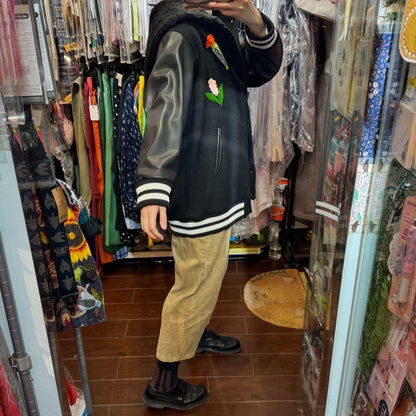 Sale- bedsidedrama 冬に咲く花 Flower Sailor Stadium Jacket, Size 2, made in Japan