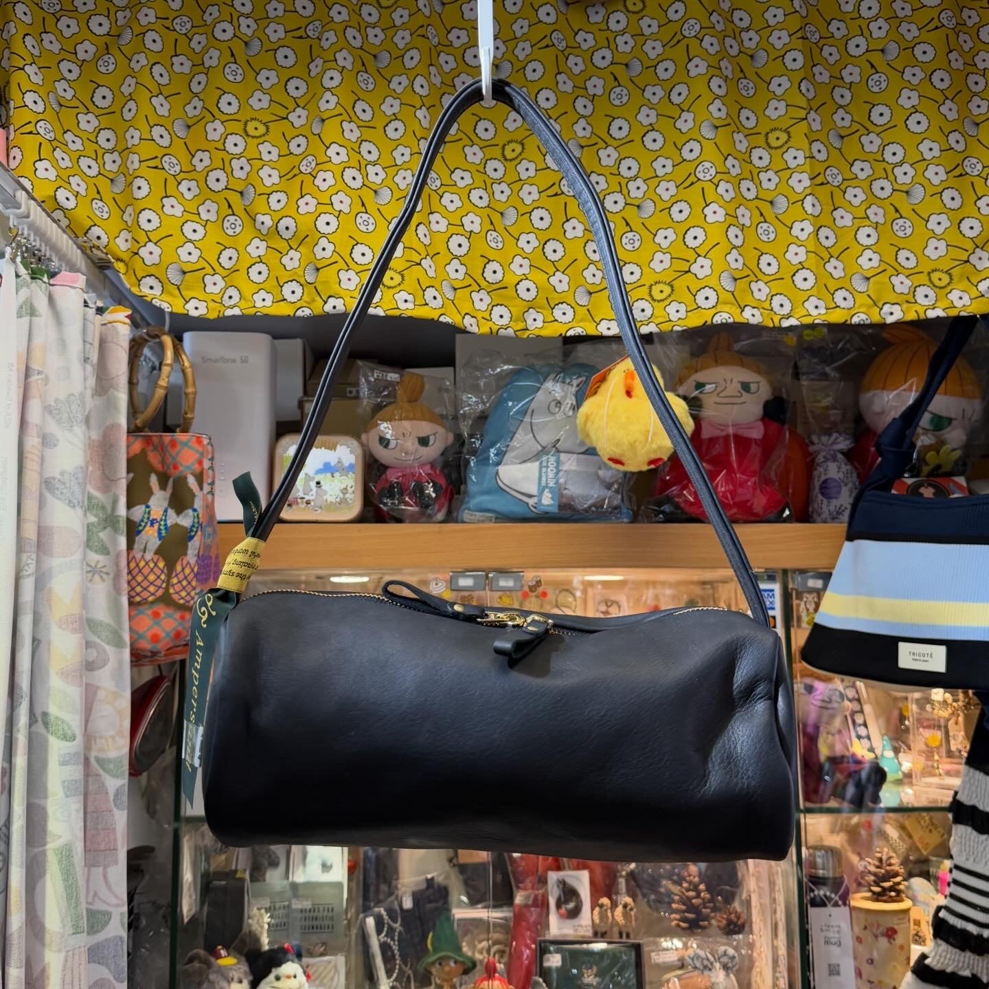 Ampersand Black Leather Bag, made in Japan