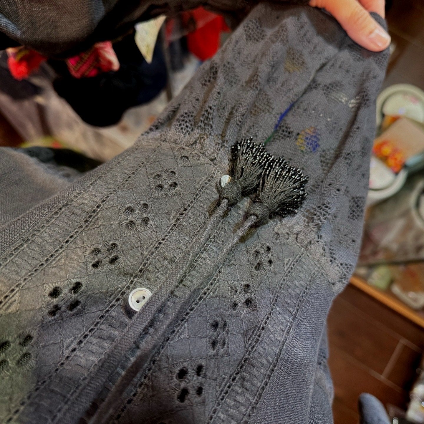 EXTRA20- TSUHARU by SM2 Lace Linen Shirt Top, 2 Colors, made in India