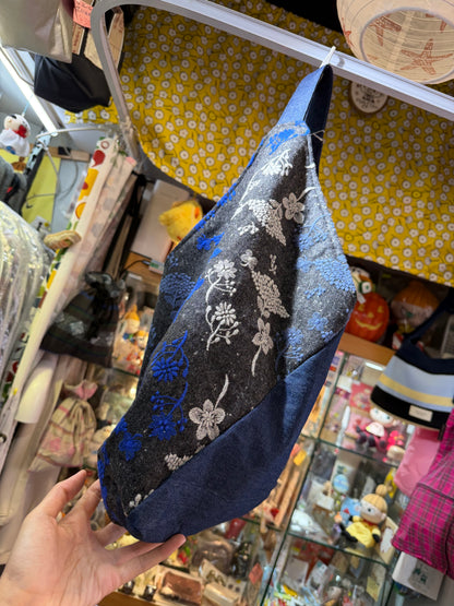 Castle… Embroidery X Denim Japanese Knot Shoulder Bag, made in Japan