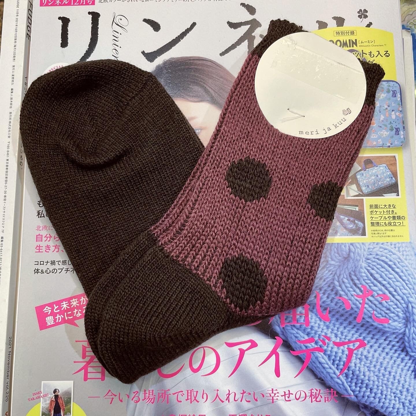 $99 only- Meri ja kuu Polka Wool Socks, 3 Colors, made in Japan
