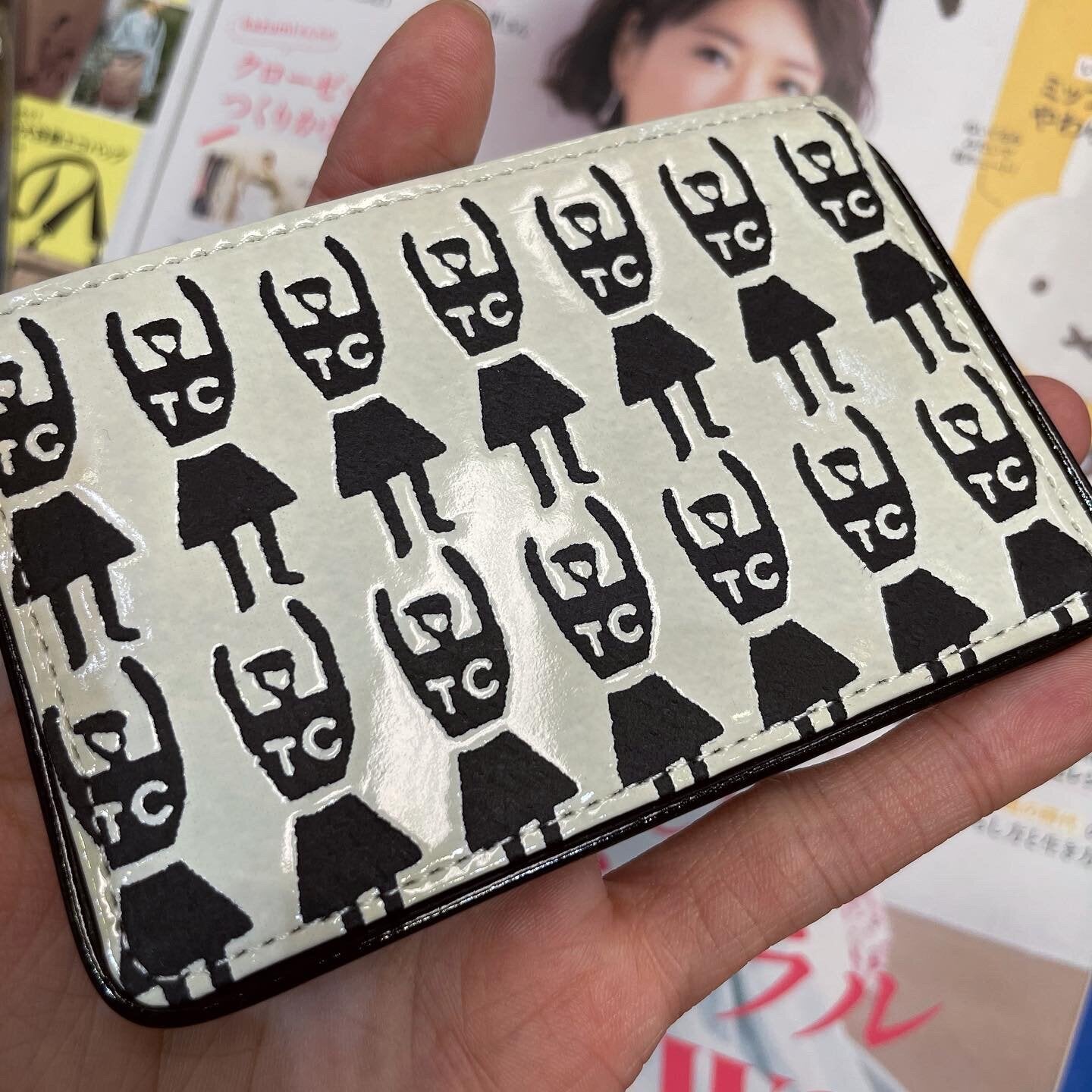 Sale- Tsumori Chisato Leather Card Holder with Box, made in Japan